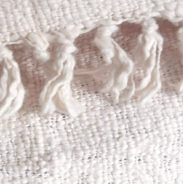 Textured Oxford Throw Blanket Cream - Patrian Supply Co.