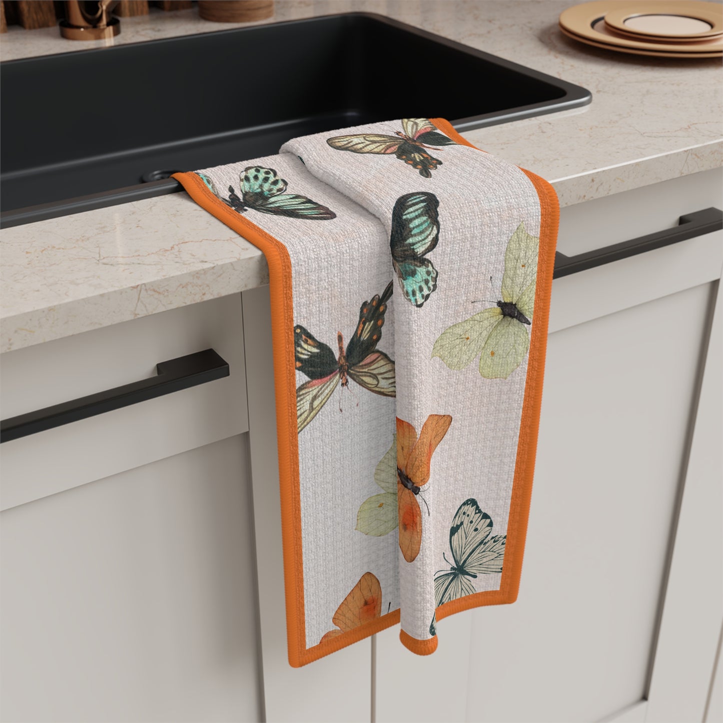 Butterfly Garden Microfiber Tea Towel