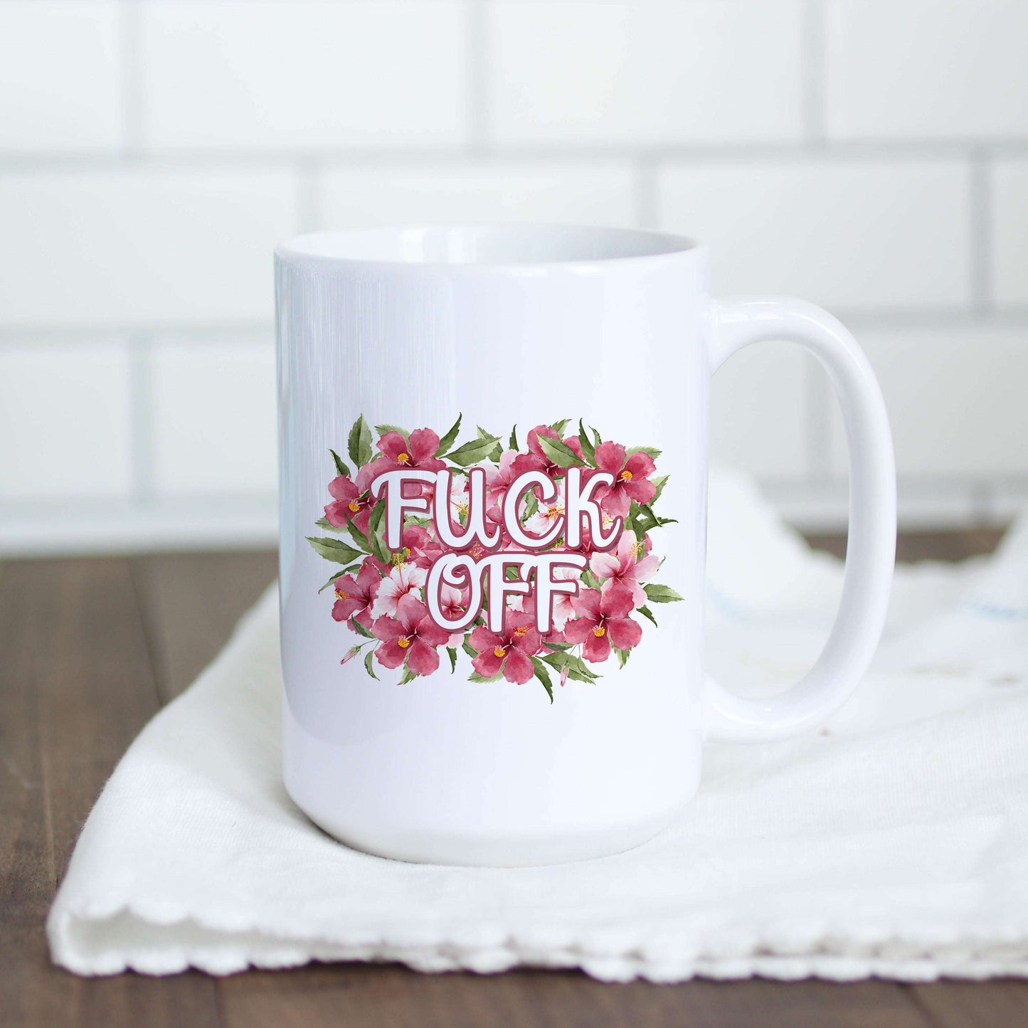 Fuck Off Flowery Language Mug