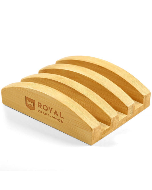 Cutting Board Stand with 3 Slots, Natural - Patrian Supply Co.