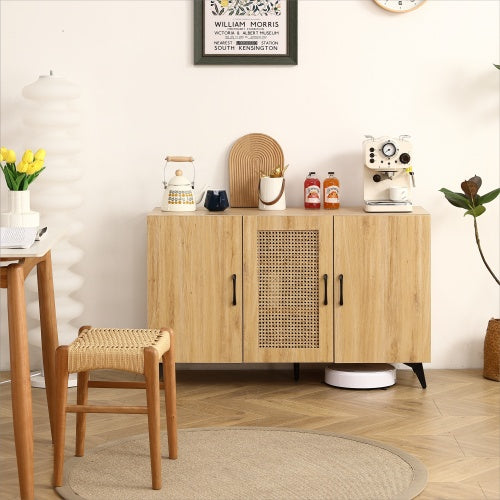 Natural Rattan Mesh Three-door Cabinet - Patrian Supply Co.