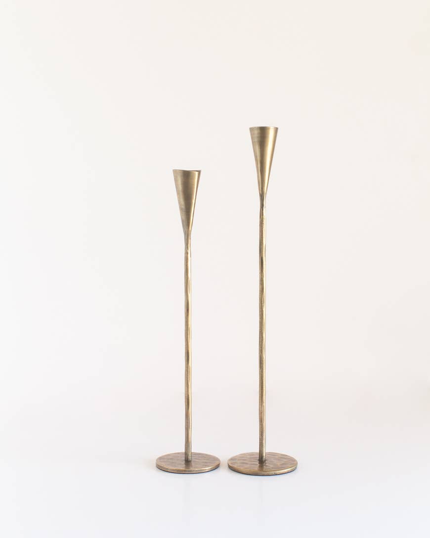 Phoenix Hand-Forged Iron Candle Stands | Set of 2 - Patrian Supply Co.