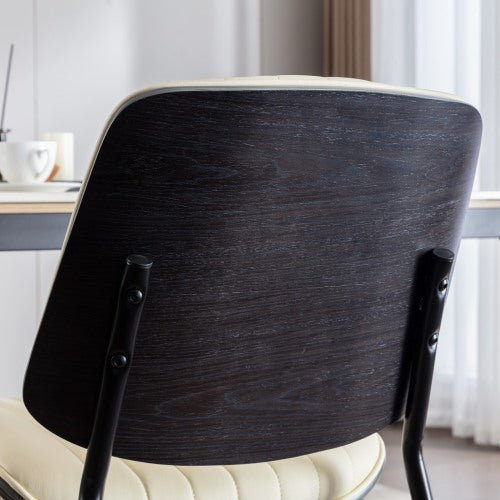 Dining Chairs Set Of 2 Mid Century Modern Retro Faux Leather Chair