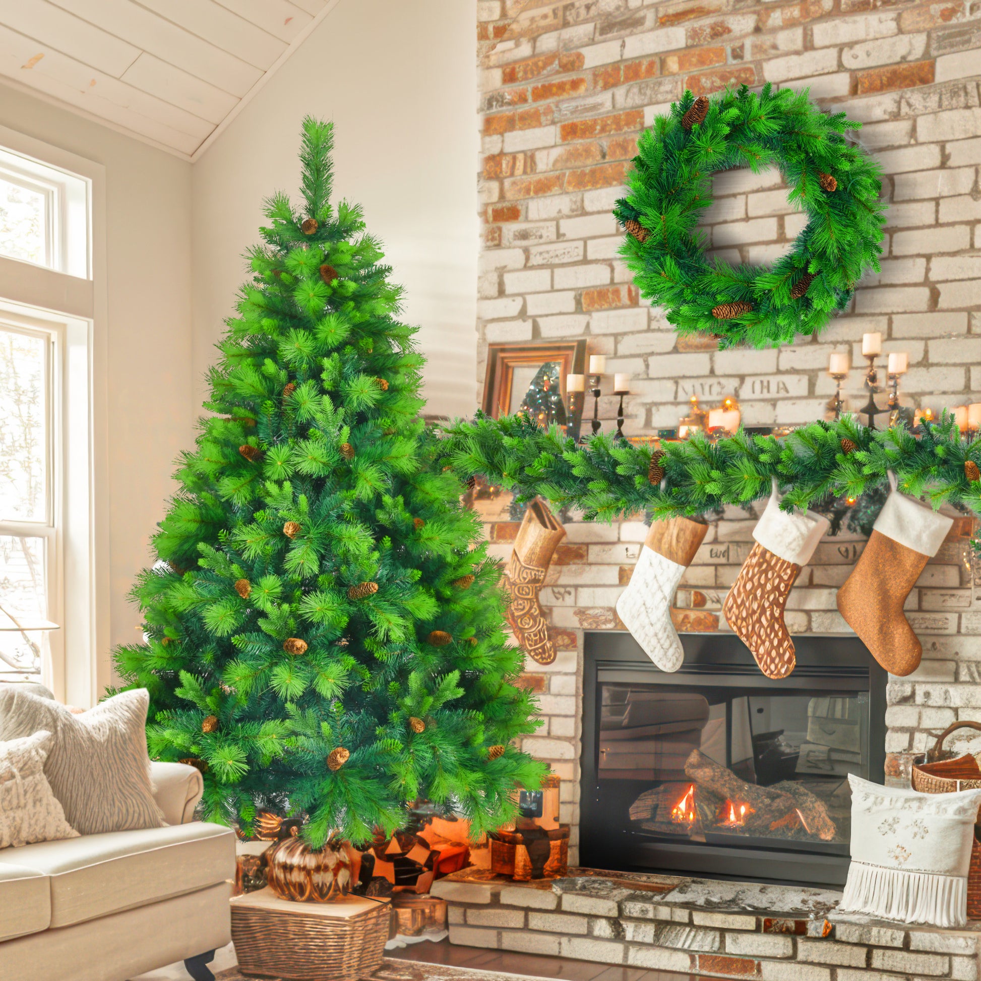 6 Feet Long Grass Green Christmas Tree - Patrian Supply Co.