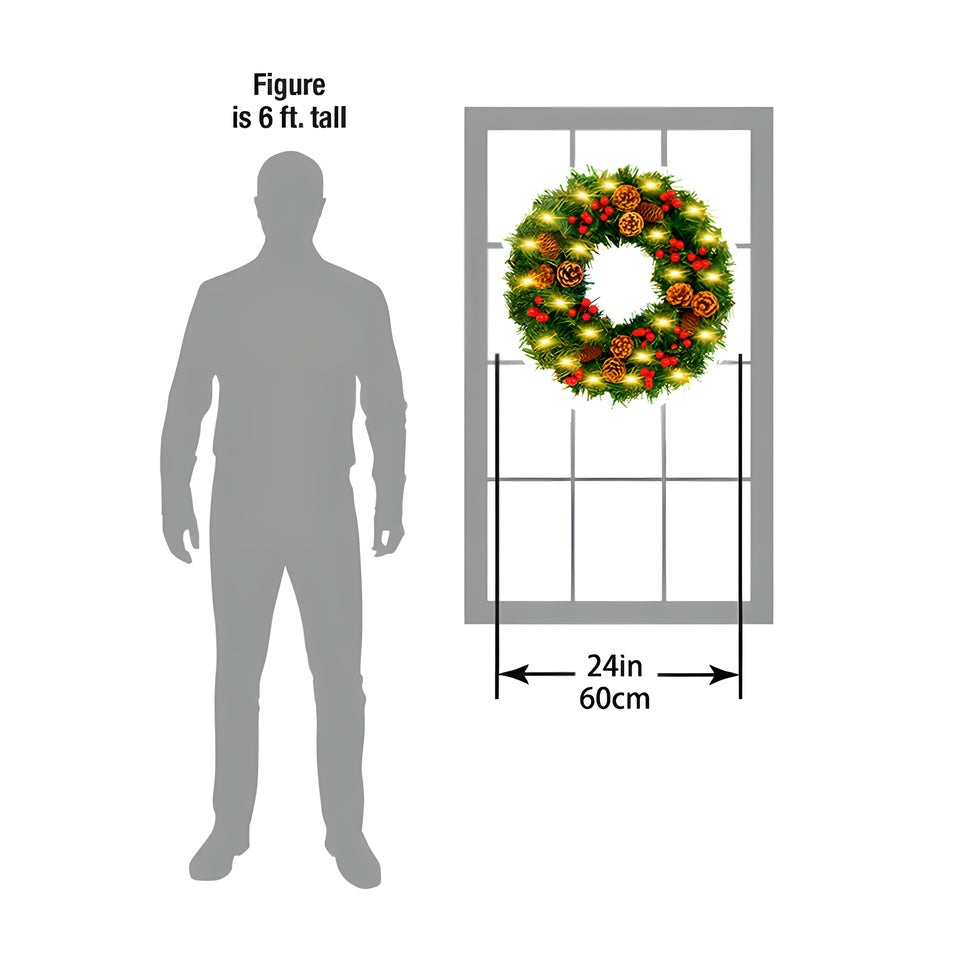24 - Inch Christmas Wreath - Patrian Supply Co.