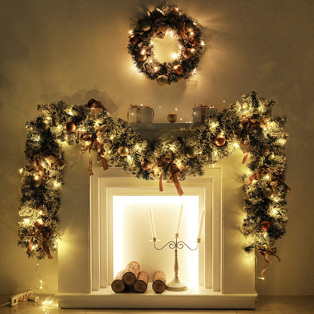 60cm Christmas Wreath with Glitter Balls & LED Lights - Patrian Supply Co.