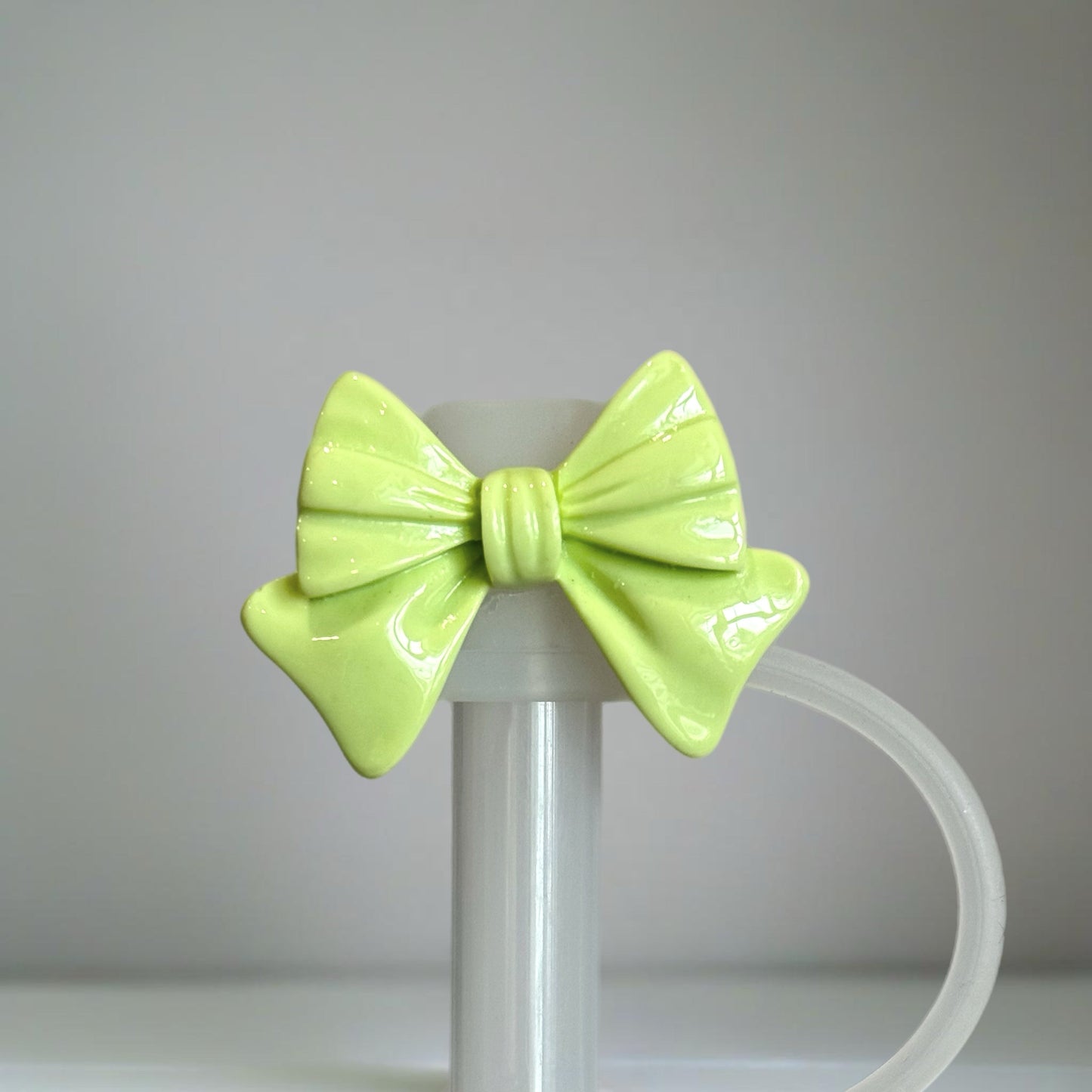 Girly Bow Straw Topper