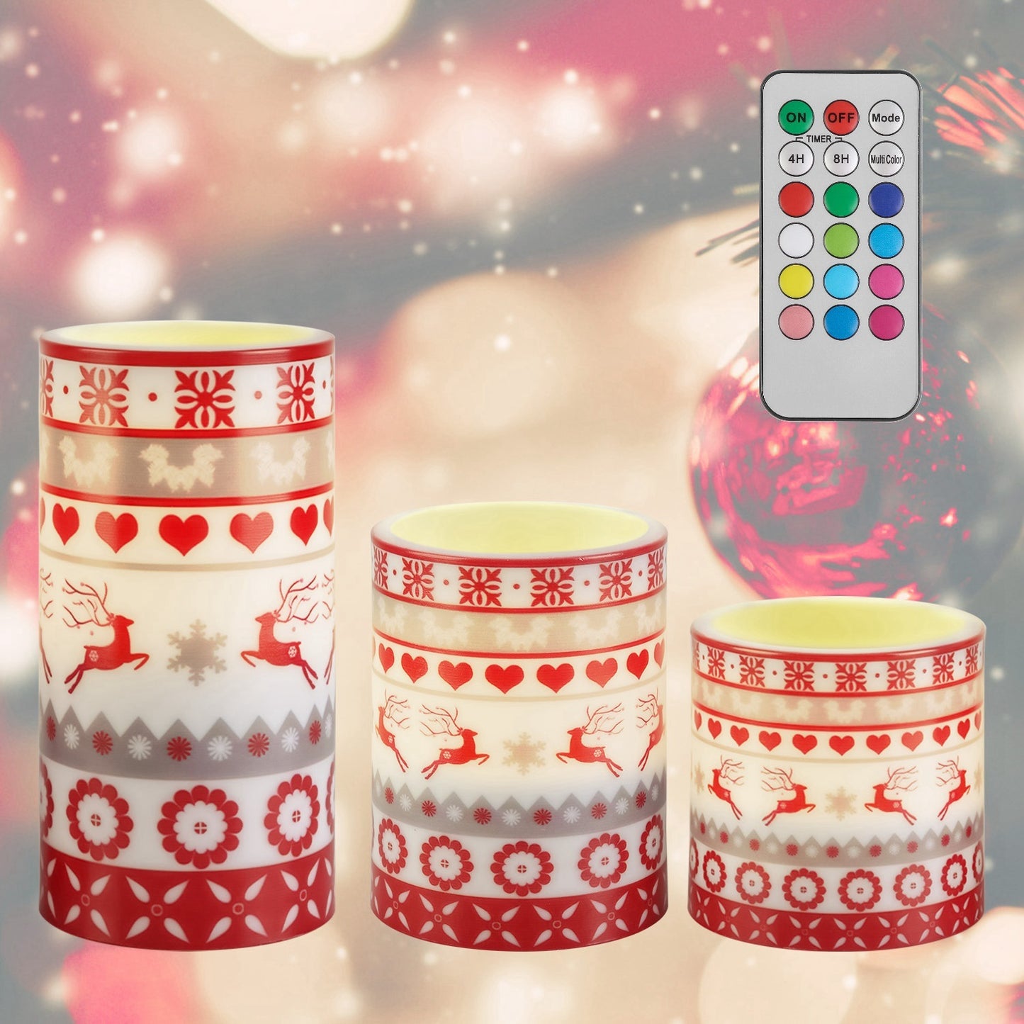 3Pack Christmas Flameless LED Candles - Patrian Supply Co.