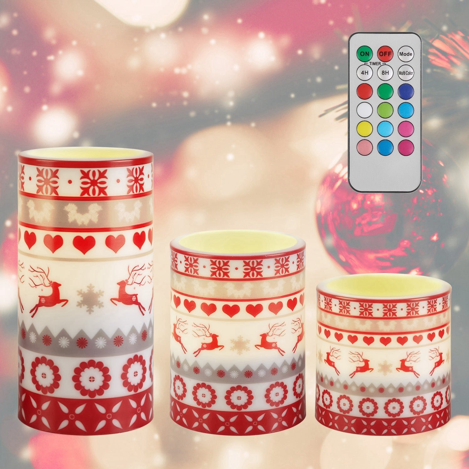 3Pack Christmas Flameless LED Candles - Patrian Supply Co.