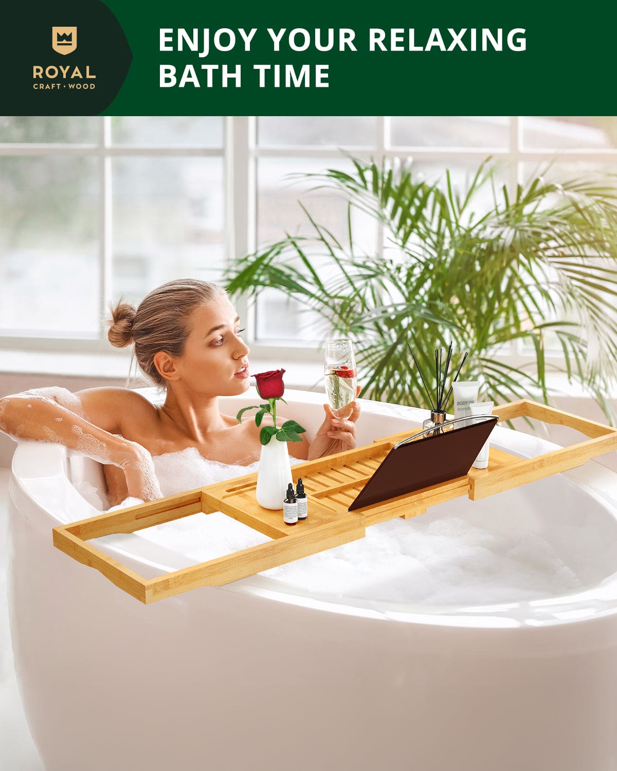 Bathtub Caddy Tray Lite, Natural - Patrian Supply Co.
