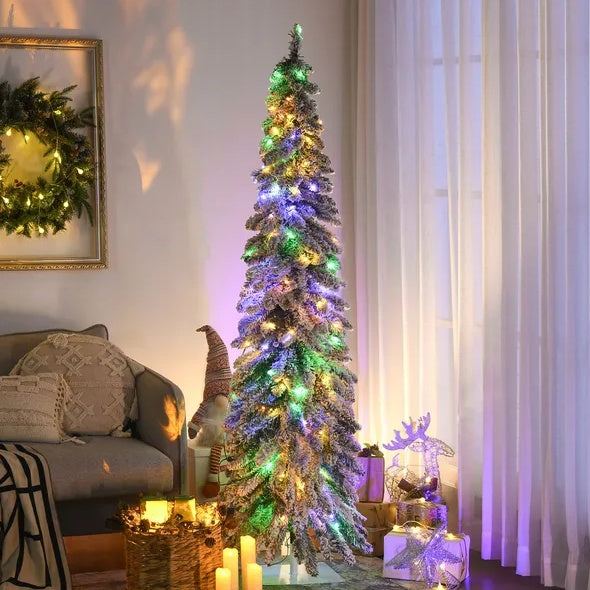 6ft Tall Prelit Pencil Artificial Christmas Tree - Patrian Supply Co.