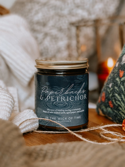 Paperbacks & Petrichor Candle - Patrian Supply Co.