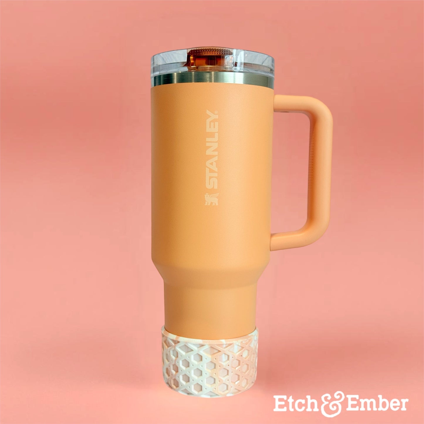 Peaches & Cream Waffle Tumbler Boot -Fall fits 20-40oz