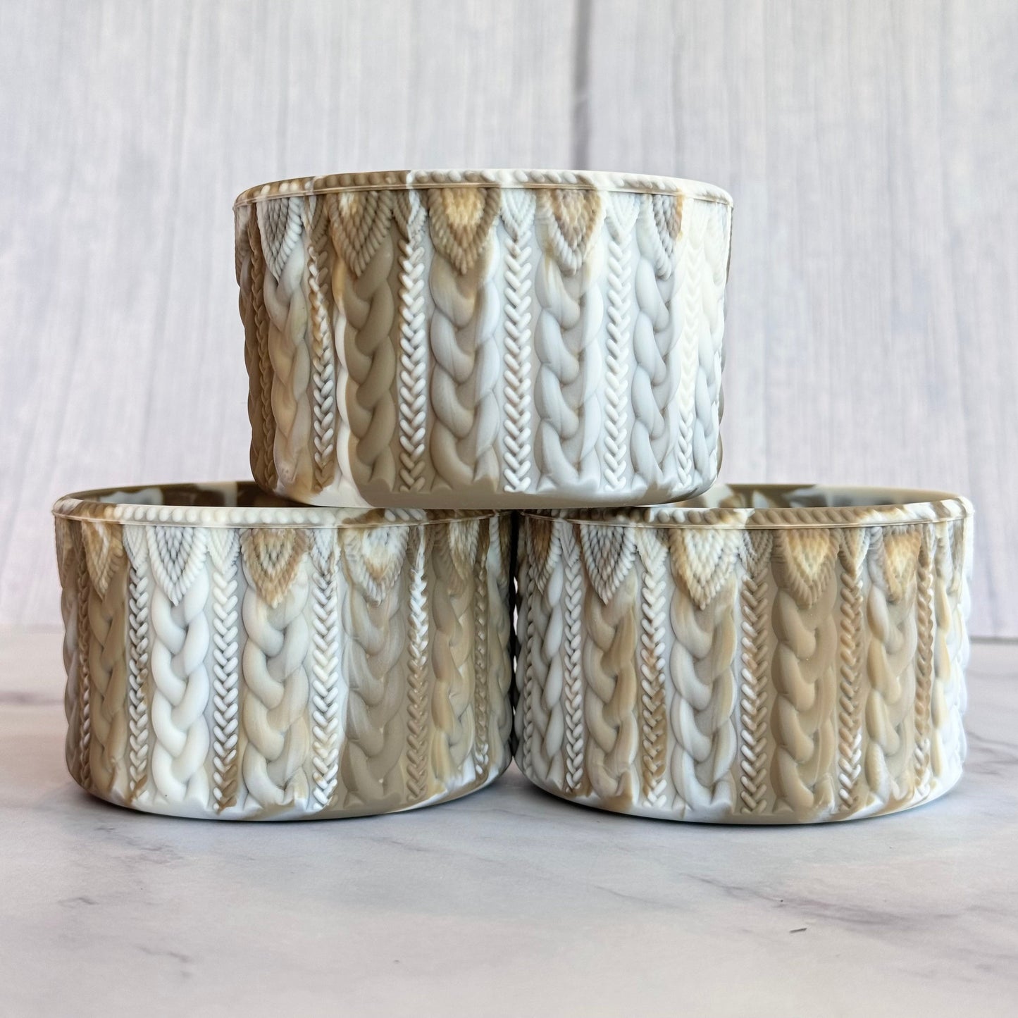 Basic Brown REMIX MACRAME Tumbler Boot -fits 20-40oz