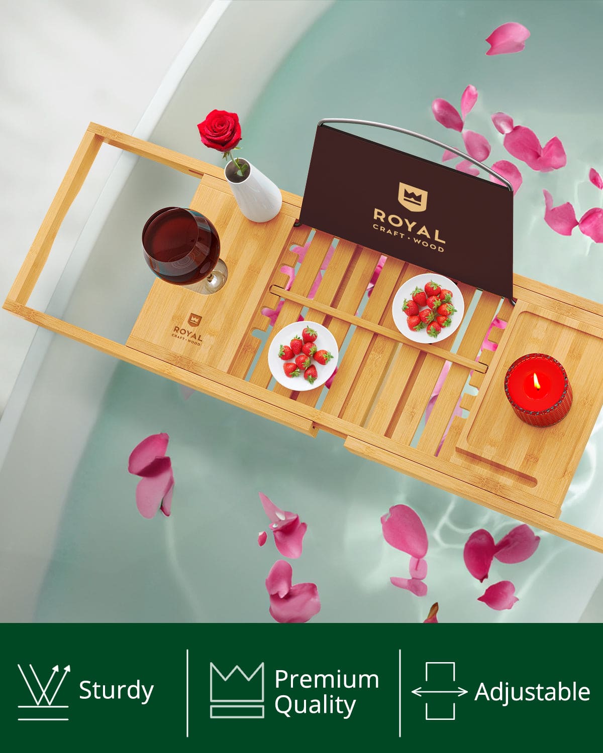 Bathtub Caddy Tray Lite, Natural - Patrian Supply Co.