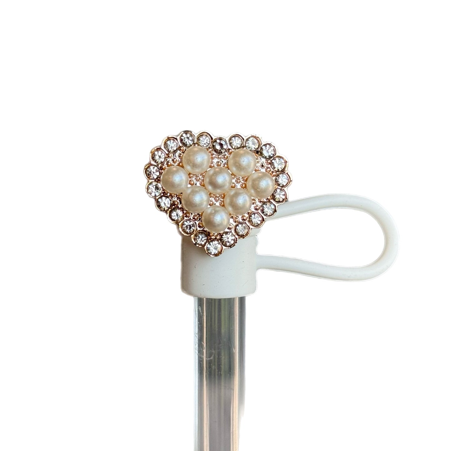 PEARL STRAW TOPPER - Tumbler Handle Charm
