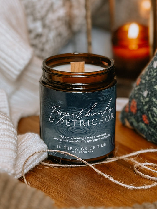 Paperbacks & Petrichor Candle - Patrian Supply Co.