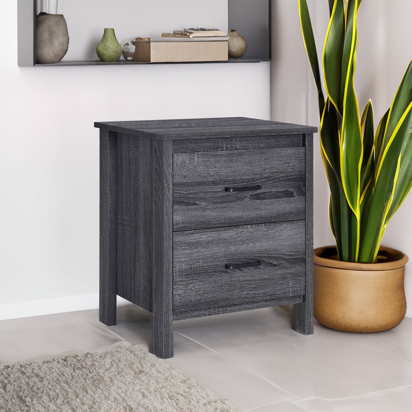 Dark grey nightstand