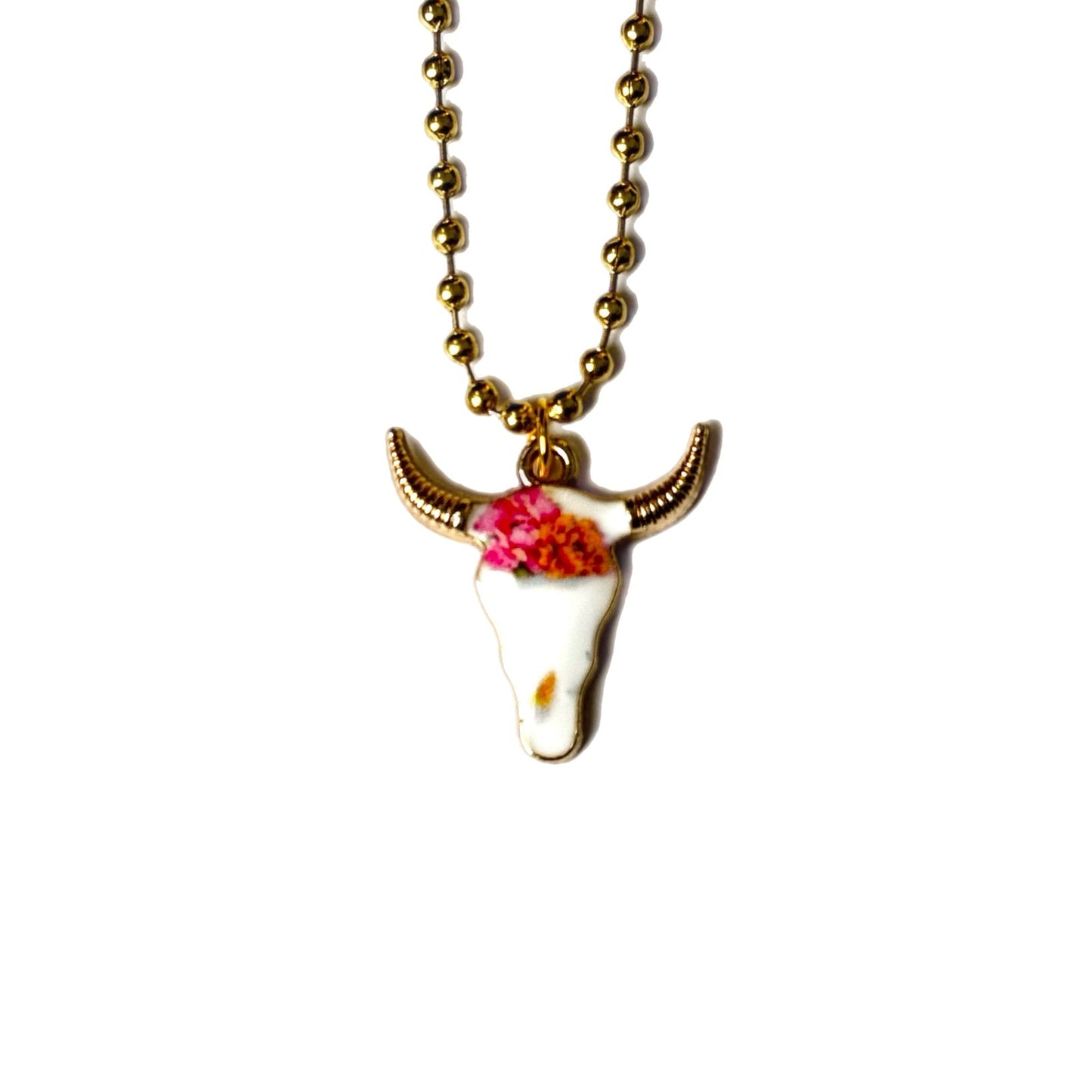 Cow Skull Charm - Tumbler Handle Charm