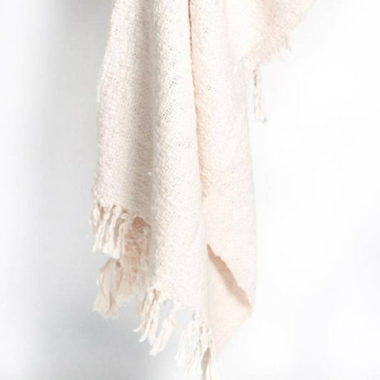 Textured Oxford Throw Blanket Cream - Patrian Supply Co.