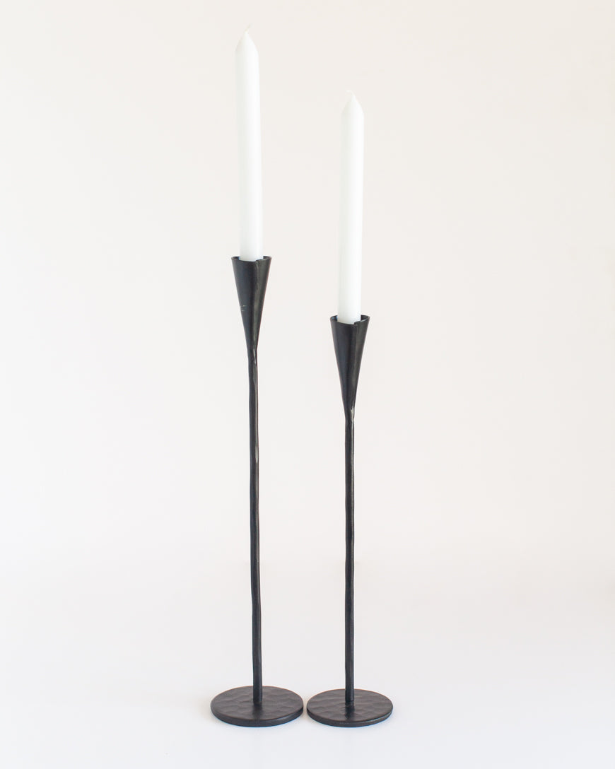 Phoenix Hand-Forged Iron Candle Stands | Set of 2 - Patrian Supply Co.