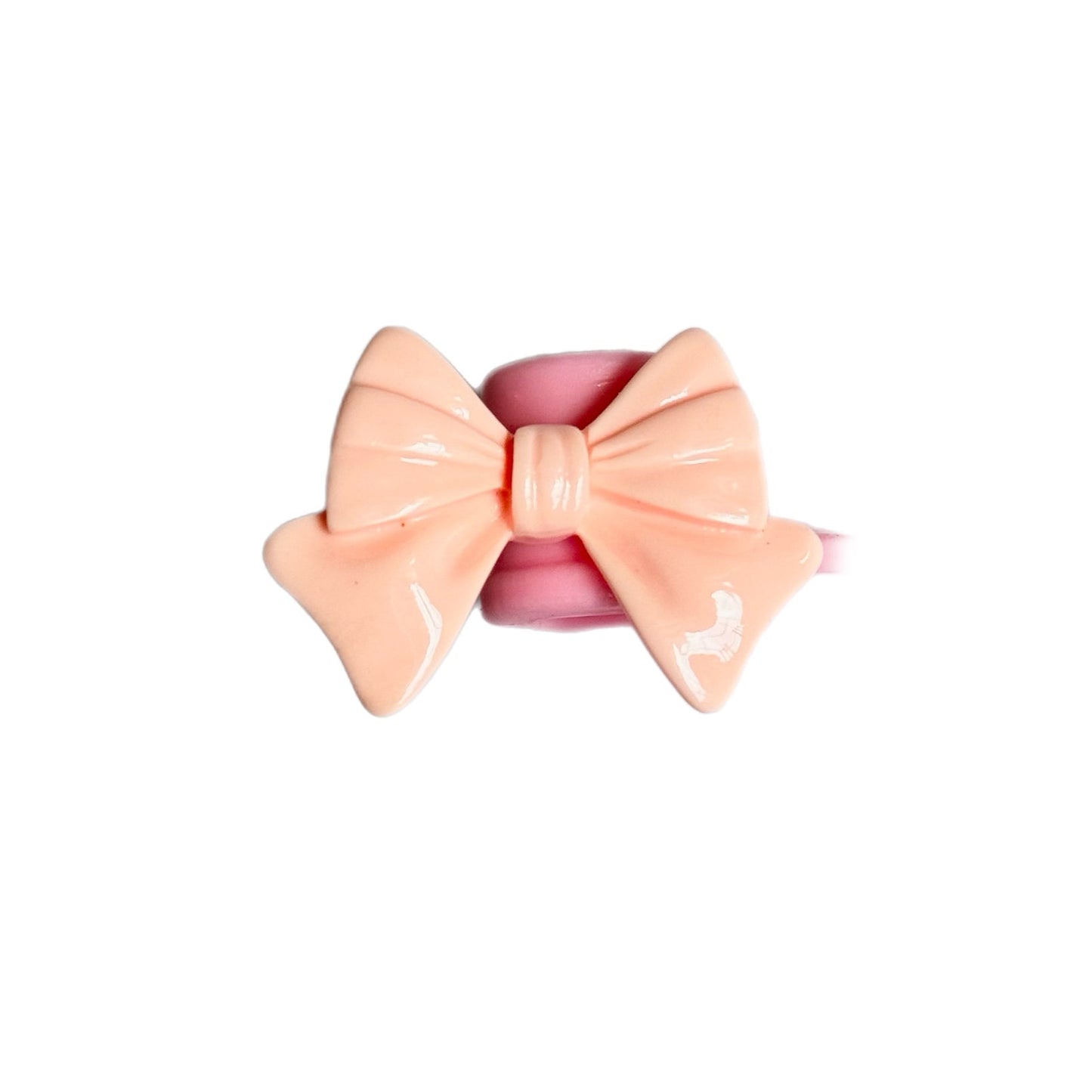 Girly Bow Straw Topper