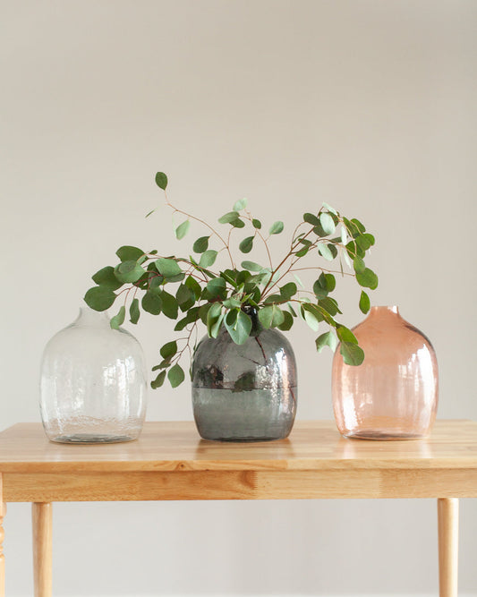 Handblown Hammered Glass Hebron Vase - Patrian Supply Co.