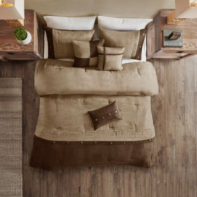 7 Piece Faux Suede Comforter Set - Patrian Supply Co.