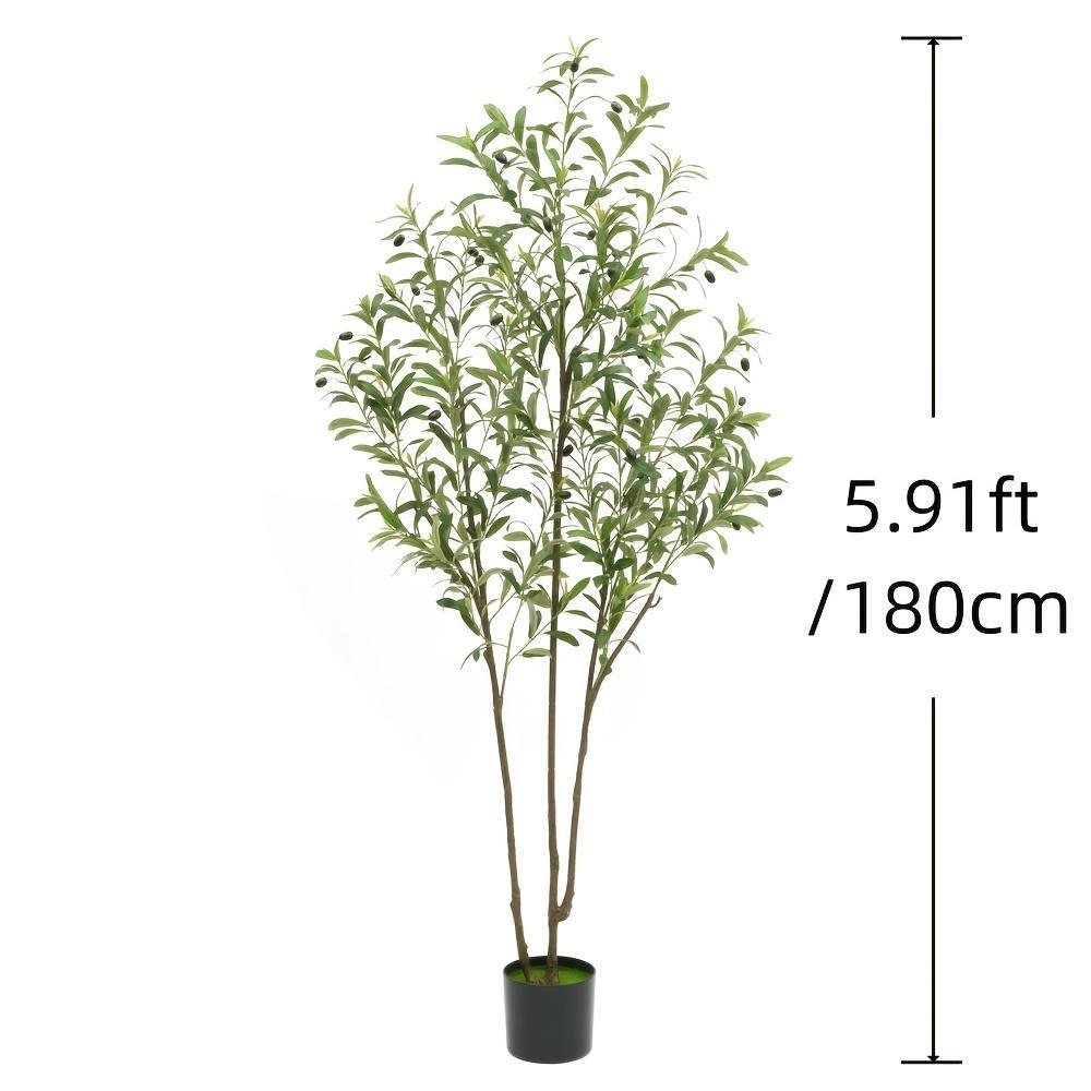 1 Artificial Olive Tree, Tall Potted Olive Tree With Flower Pot