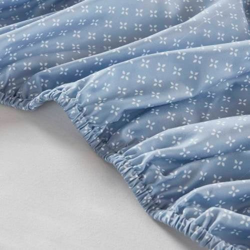 Floral Comforter Set With Bed Sheets Blue Queen - Patrian Supply Co.