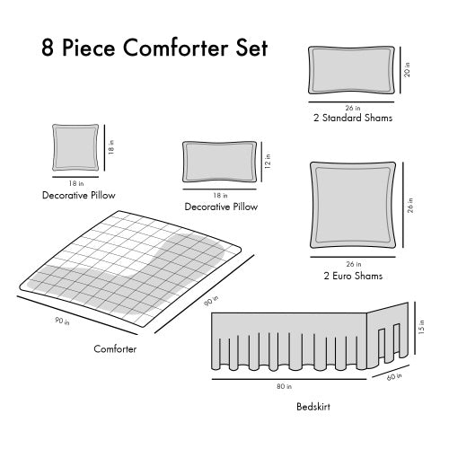 Queen 8 Piece Comforter Set - Patrian Supply Co.