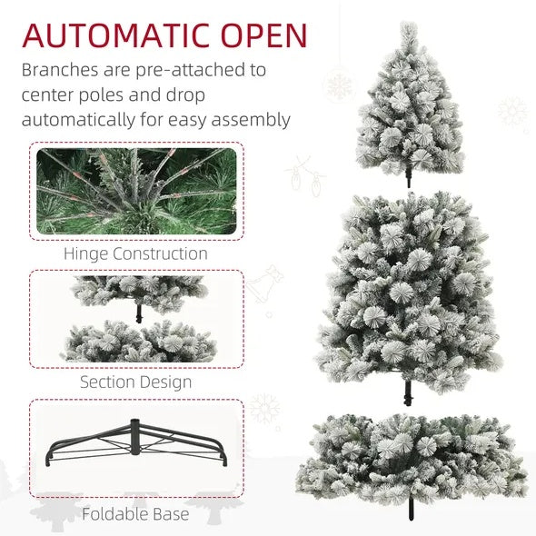6.5 Ft Pre-Lit Artificial Christmas Tree - Patrian Supply Co.