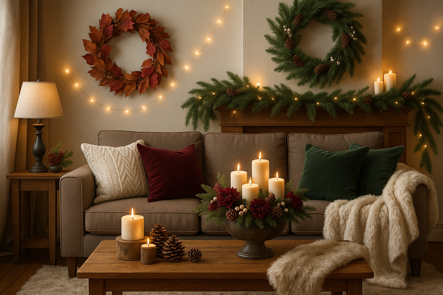 fall and winter home decor realistic