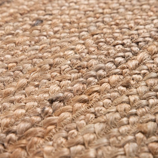 Jute Rug Kaia Hand-Woven with Natural Fibers in Wooden Brown - Patrian Supply Co.