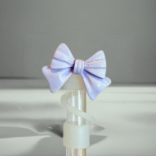 Girly Bow Straw Topper