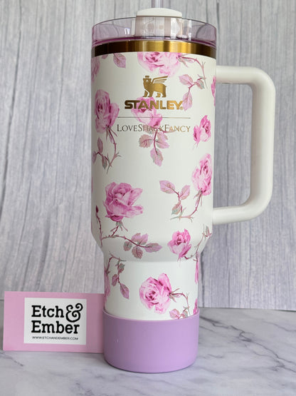 LSF Happy Thoughts Purple Tumbler Boot -fits 20-40oz