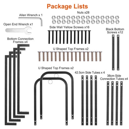 1Pc Firewood Log Rack 2500LBS Iron Wood Lumber Storage