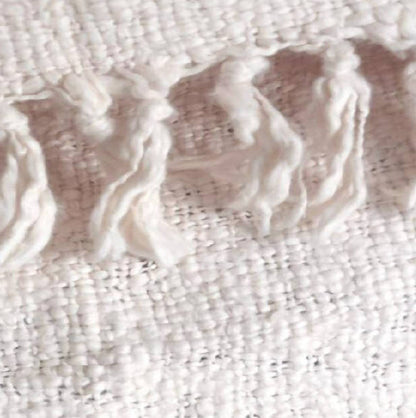 Textured Oxford Throw Blanket Cream - Patrian Supply Co.