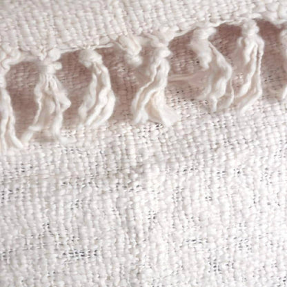 Textured Oxford Throw Blanket Cream - Patrian Supply Co.