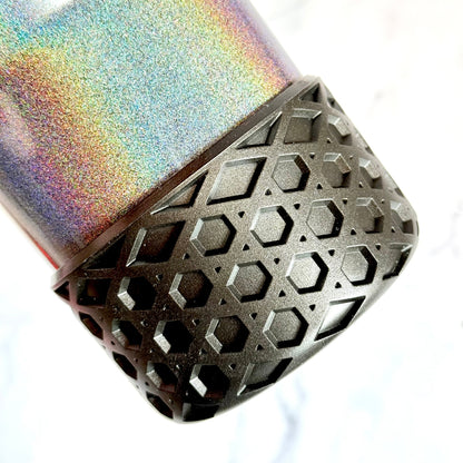 Onyx Shimmer Metallic Waffle Tumbler Boot -Fall fits 20-40oz