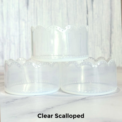 Clear Scalloped Tumbler Boot -fits 20-40oz