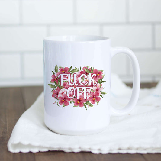 Fuck Off Flowery Language Mug