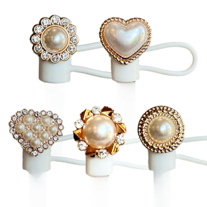 PEARL STRAW TOPPER - Tumbler Handle Charm