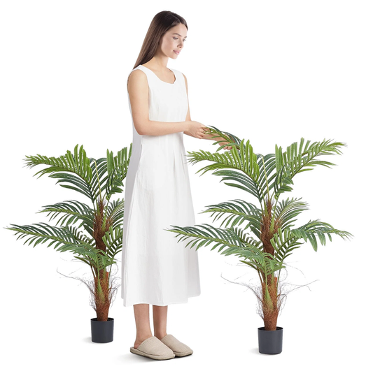 Artificial Palm Tree, 4 FT Tall Faux Plant
