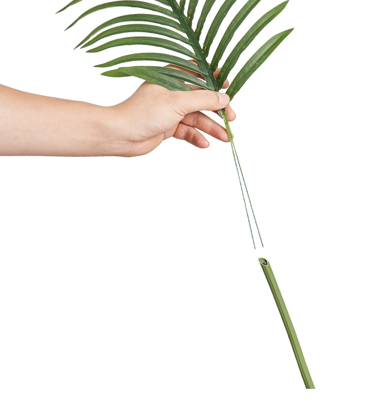 Artificial Gold Cane Palm Tree, 6.5 FT Tall