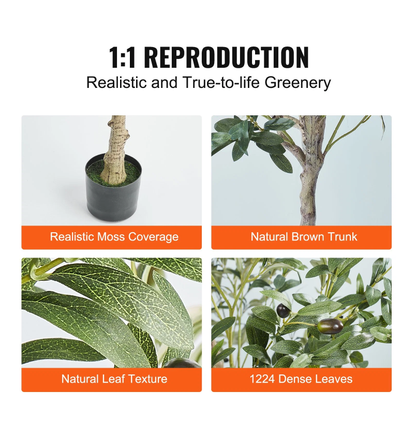 Artificial Olive Tree, 6 FT Tall Faux Plant