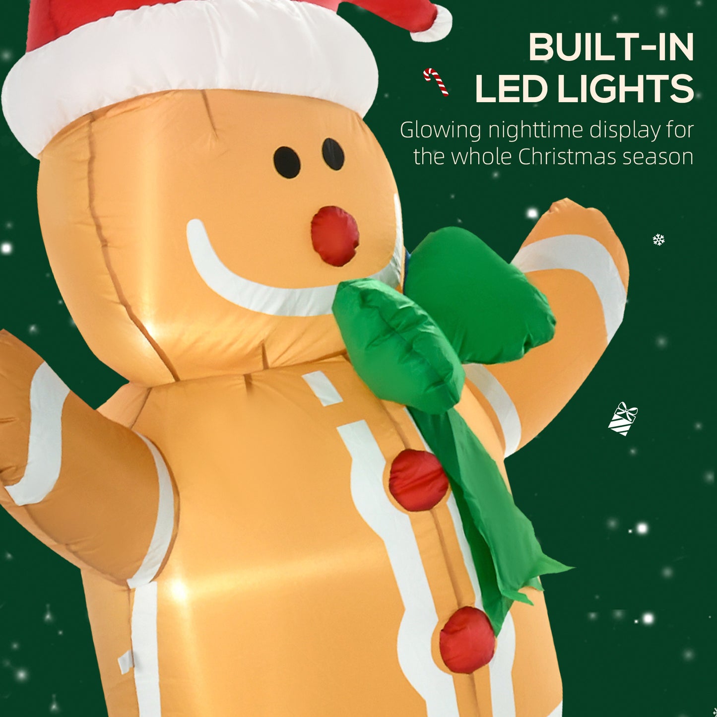 6ft Christmas Inflatable Gingerbread Man - Patrian Supply Co.