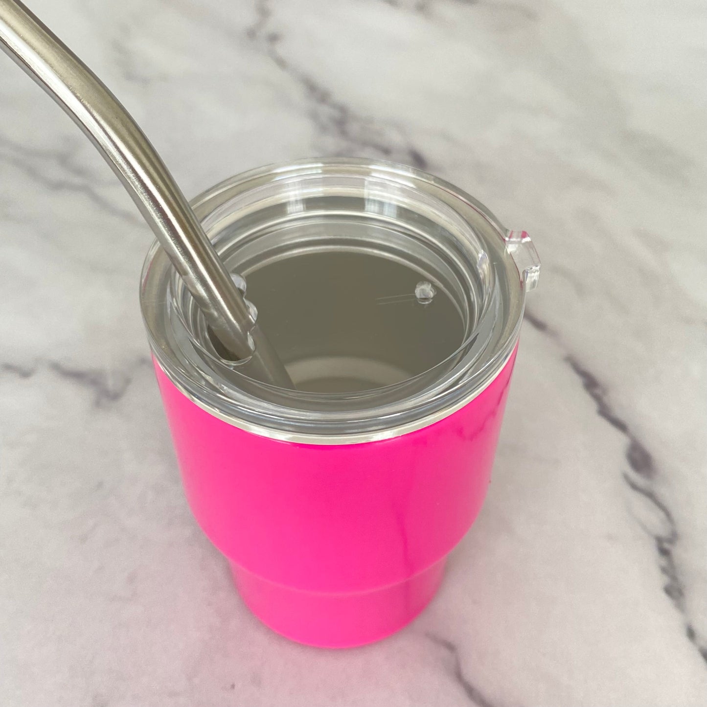 New! Mini Stainless Steel Tumbler with Straw
