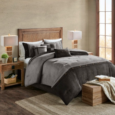 7 Piece Faux Suede Comforter Set - Patrian Supply Co.