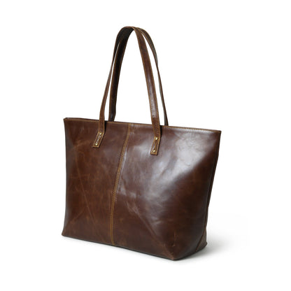 The Kim Tote Bag- Dark Brown